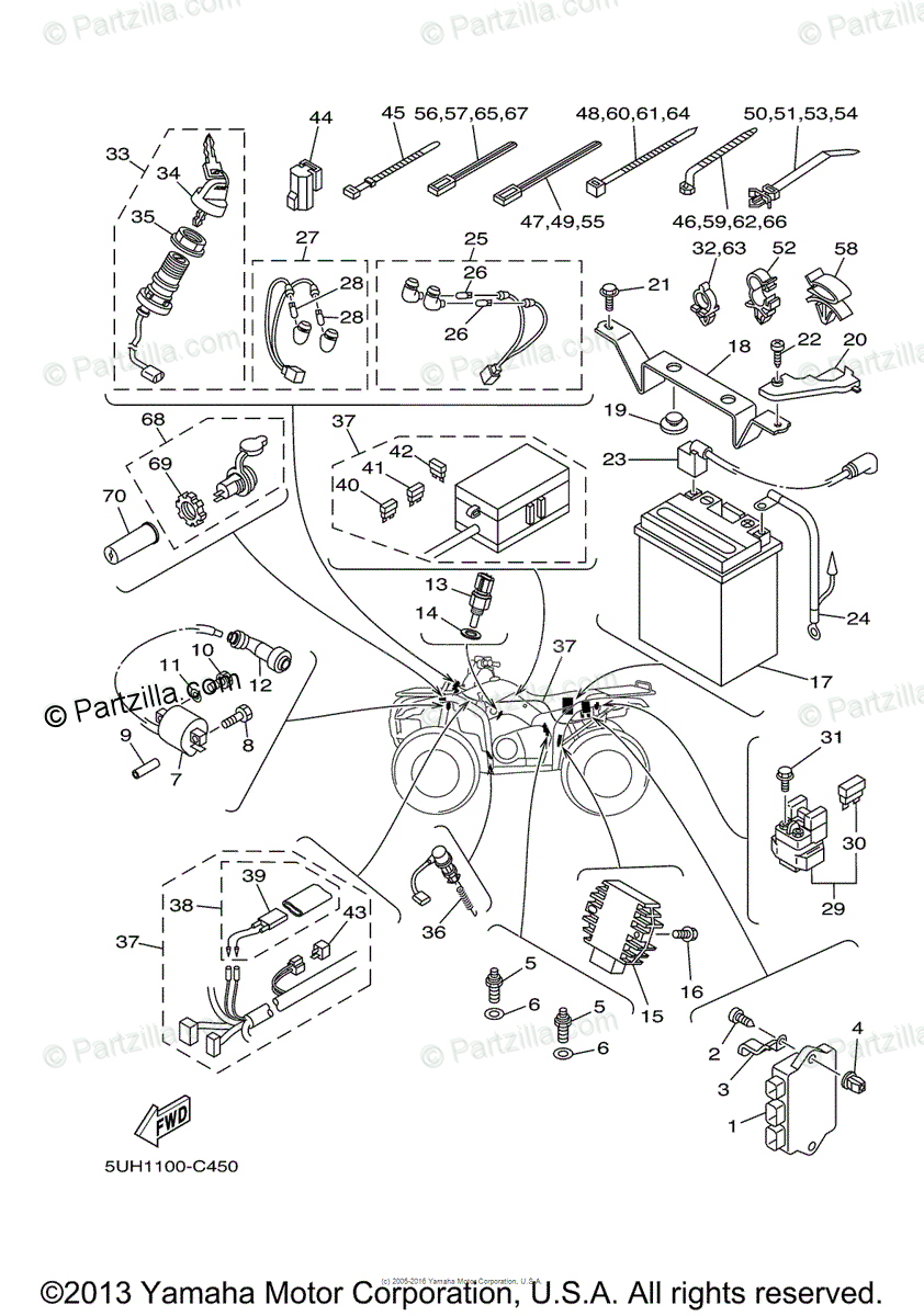 Yamaha Atv 2006 Oem Parts Diagram For Electrical