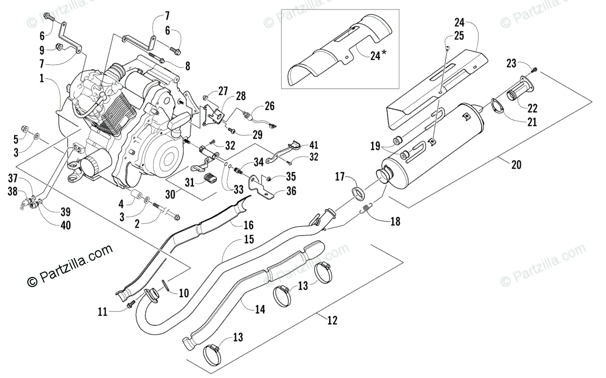 Arctic Cat Atv 2006 Oem Parts Diagram For Engine And