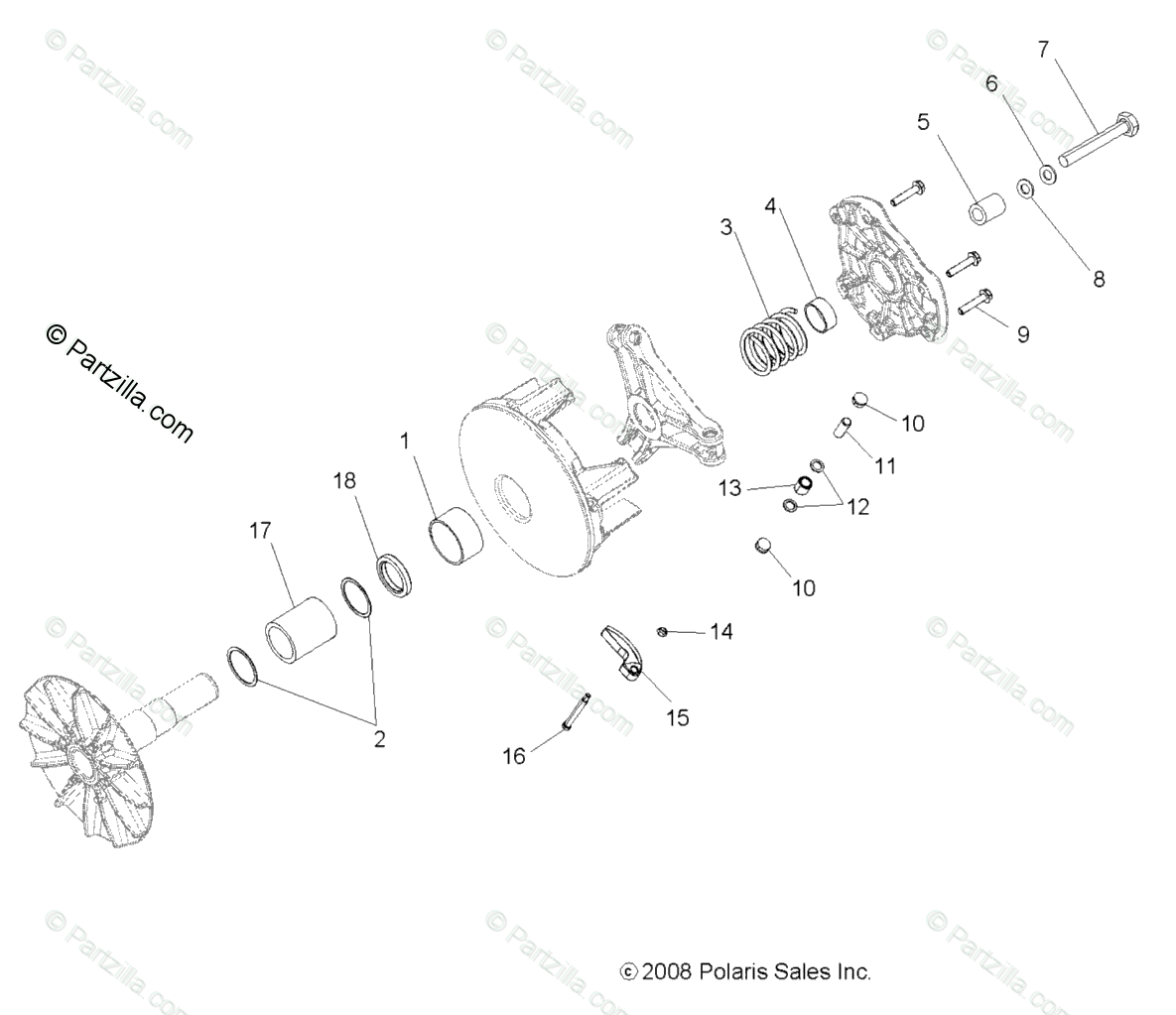 Polaris Side By Side 2011 Oem Parts Diagram For Drive