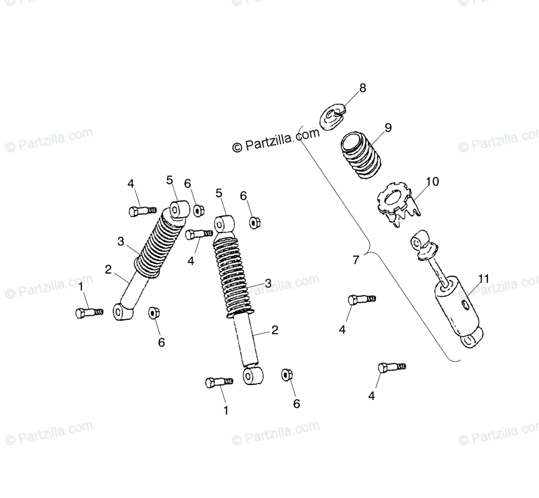 Polaris Atv 2003 Oem Parts Diagram For Suspension