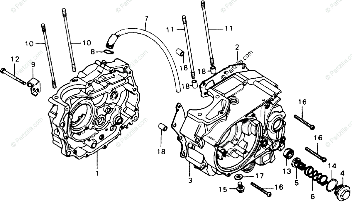 Honda Motorcycle 1978 Oem Parts Diagram For Right  U0026 Left