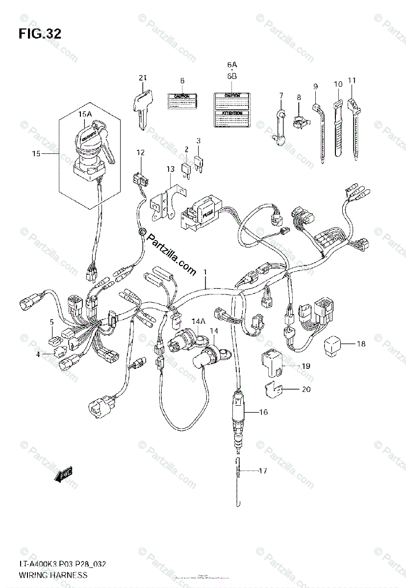 Suzuki Atv 2003 Oem Parts Diagram For Wiring Harness