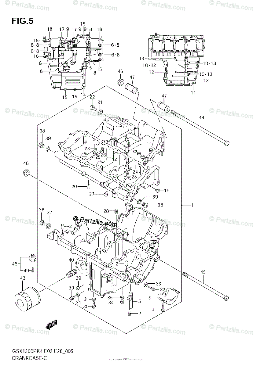 Suzuki Motorcycle 2006 Oem Parts Diagram For Crankcase
