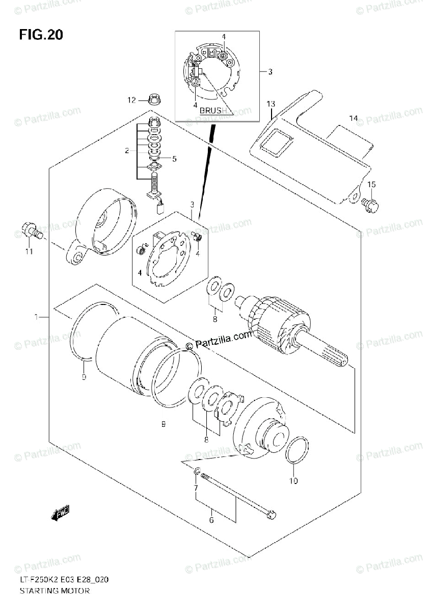 Suzuki Atv 2006 Oem Parts Diagram For Starting Motor