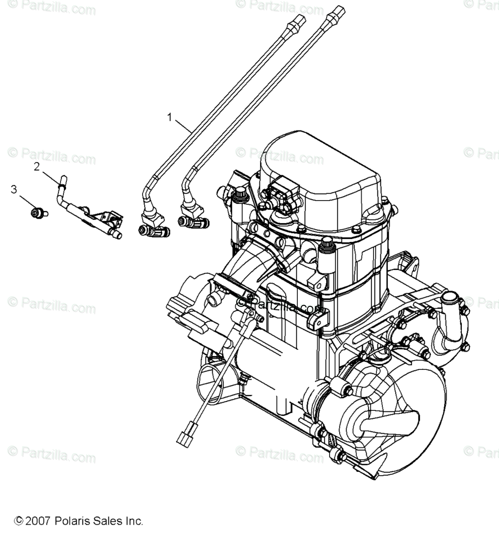 Polaris Side by Side 2008 OEM Parts Diagram for Engine ... polaris ranger 700 carberator diagram 