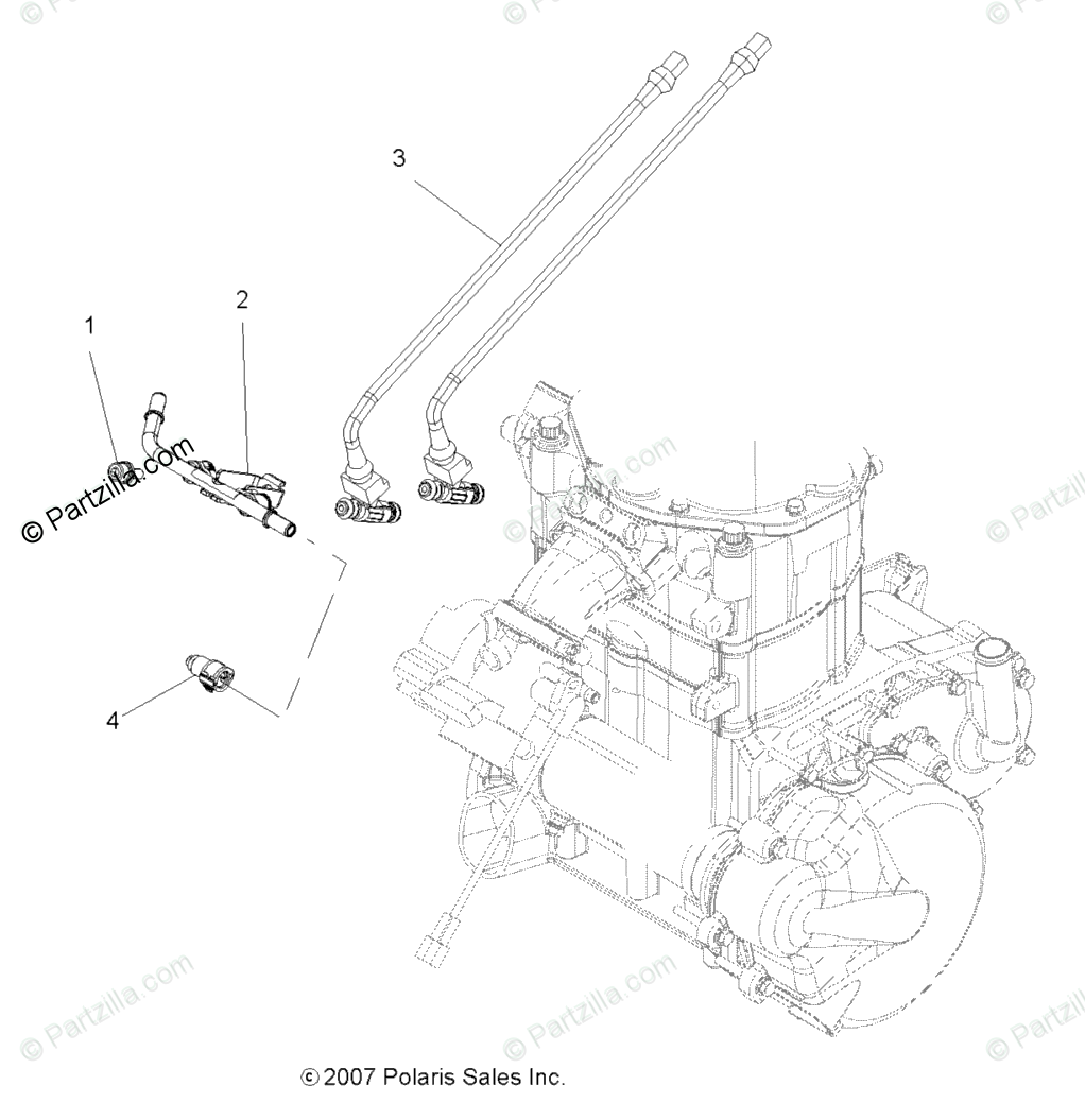 Polaris Atv 2008 Oem Parts Diagram For Engine  Fuel