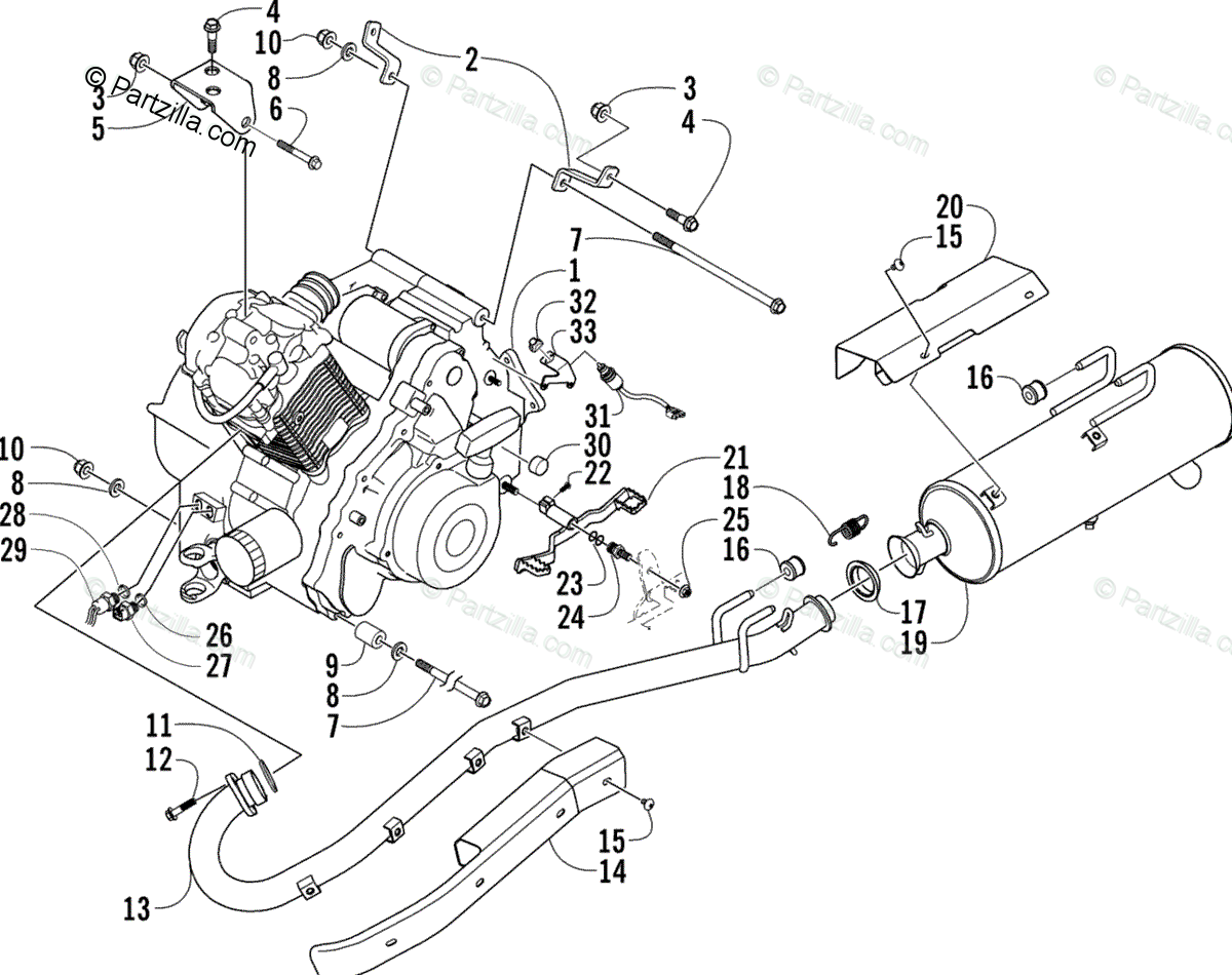 Arctic Cat Atv 2004 Oem Parts Diagram For Engine And