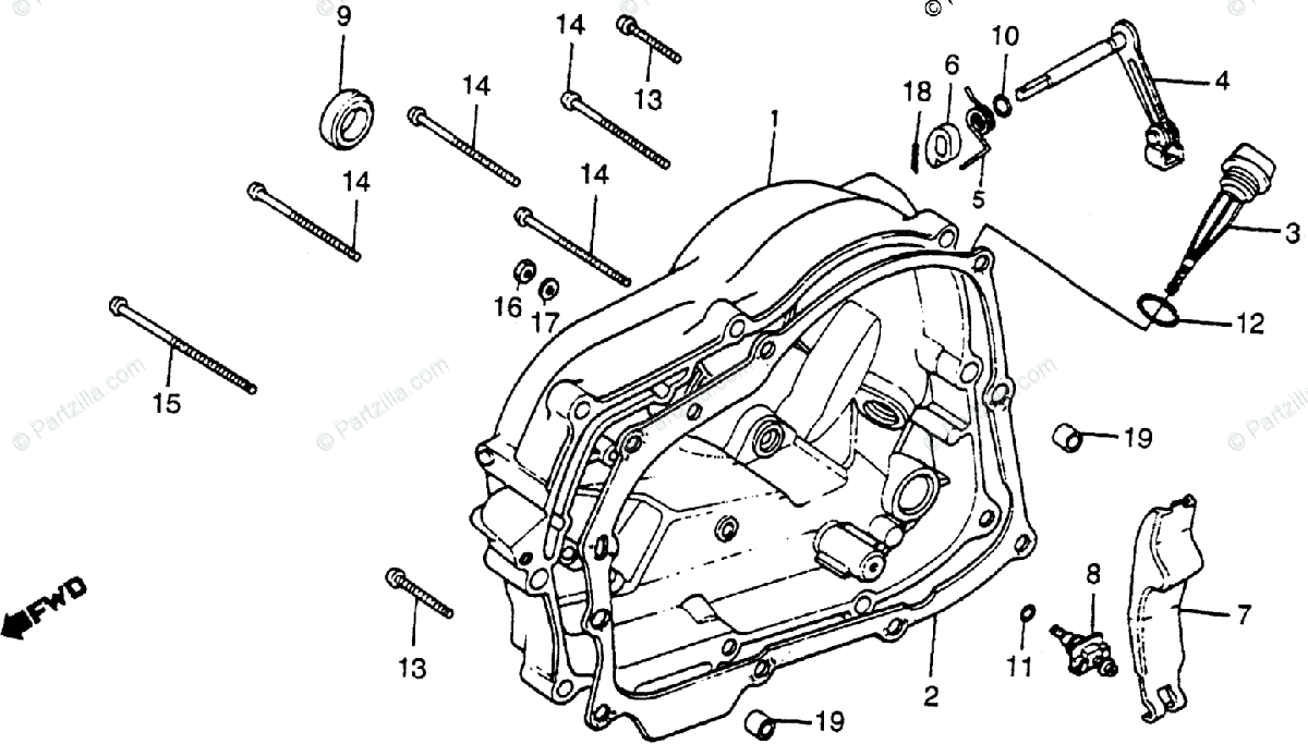 Honda Motorcycle 1980 Oem Parts Diagram For Right