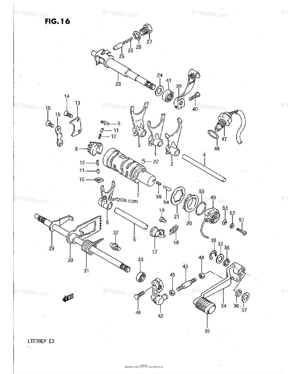 Suzuki Atv 1991 Oem Parts Diagram For Gear Shifting