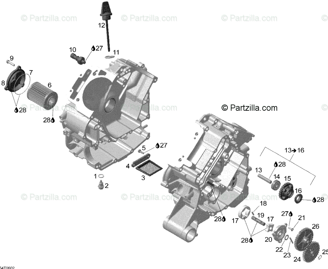 Can-Am ATV 2006 OEM Parts Diagram for Engine Lubrication | Partzilla.com