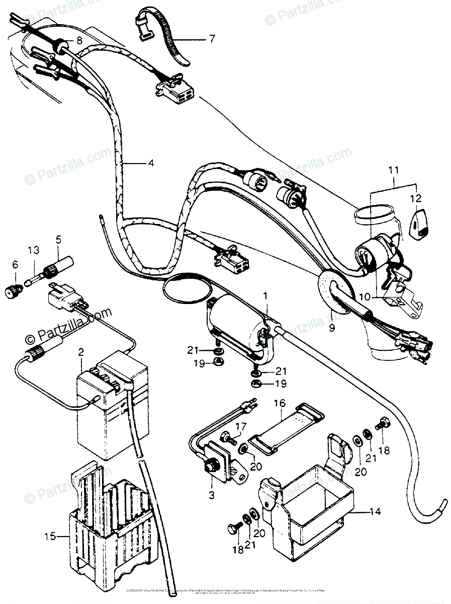 Honda Motorcycle Models With No Year Oem Parts Diagram For