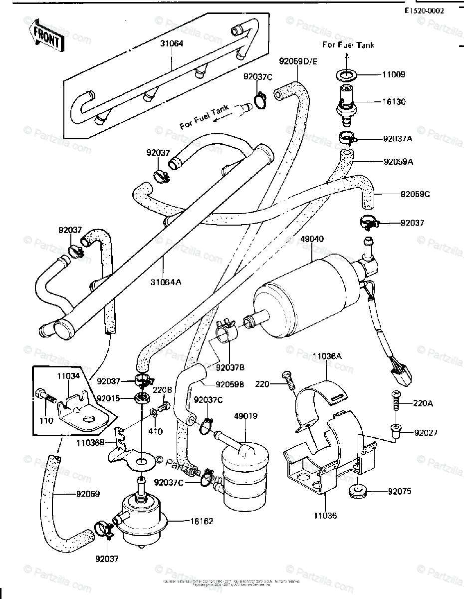 Kawasaki Motorcycle 1982 OEM Parts Diagram for FUEL PUMP ... 1982 kawasaki wiring diagrams 200 