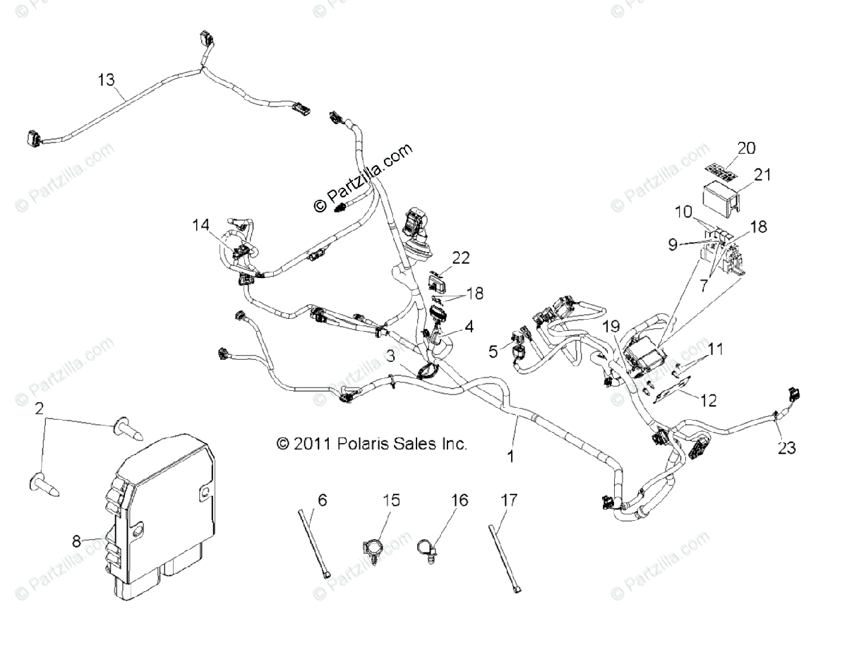 Polaris Side By Side 2013 Oem Parts Diagram For Electrical