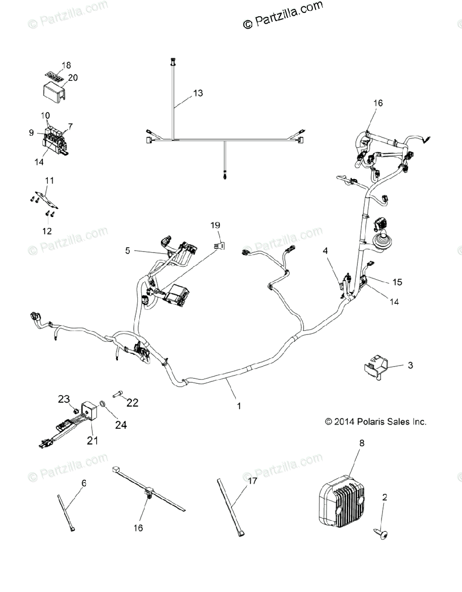 Polaris Side By Side 2015 Oem Parts Diagram For Electrical
