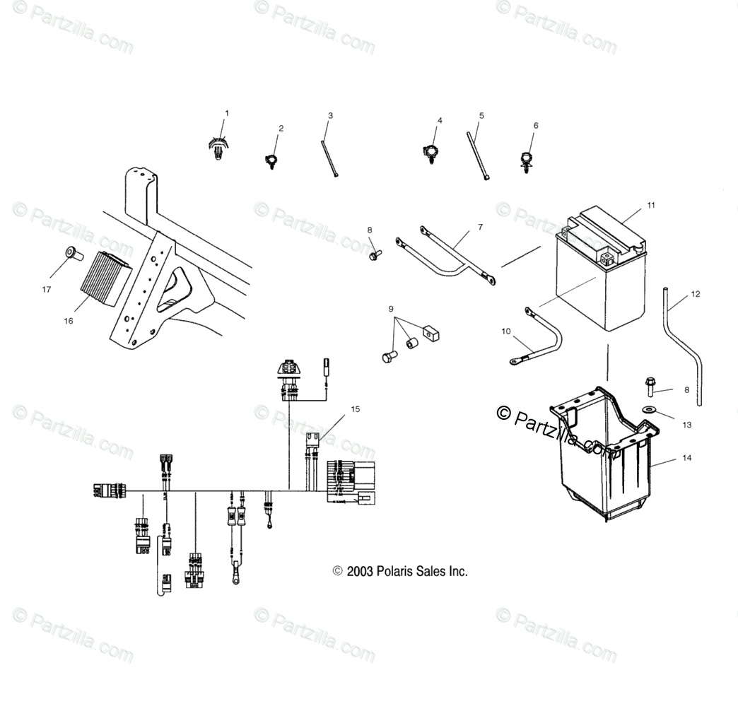 Polaris Side By Side 2004 Oem Parts Diagram For Electrical