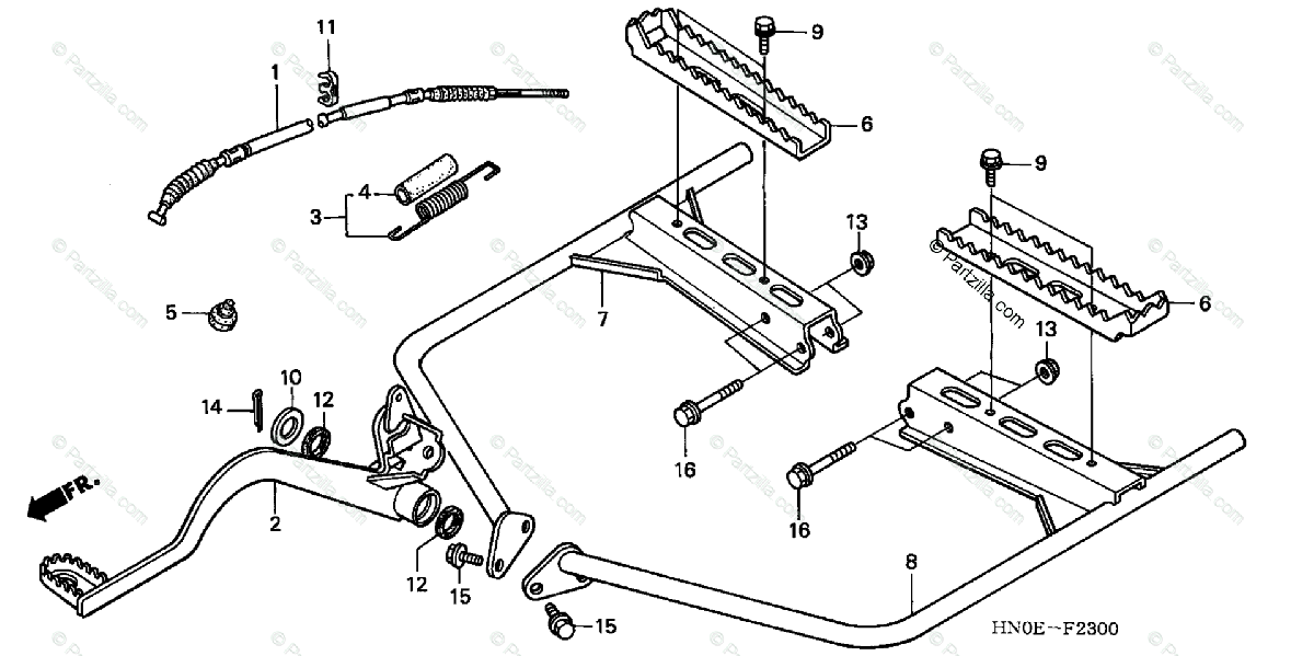Honda Atv 2003 Oem Parts Diagram For Step  Trx450fe