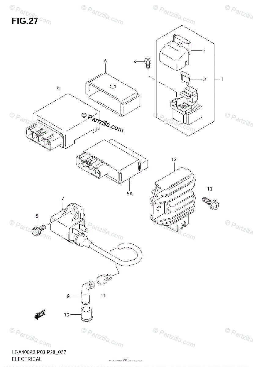 Suzuki ATV 2005 OEM Parts Diagram for Electrical | Partzilla.com