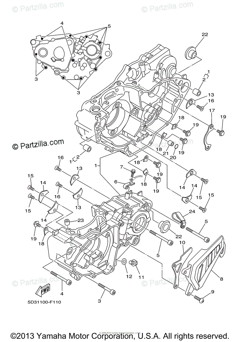 Yamaha 450 Engine Diagram : 2004 Yamaha Kodiak 450 Wiring Diagram