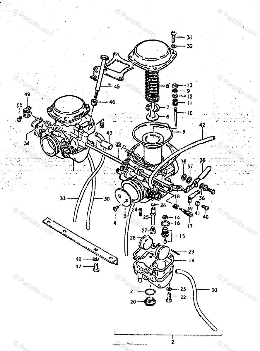 Suzuki Motorcycle 1979 OEM Parts Diagram for Carburetor | Partzilla.com