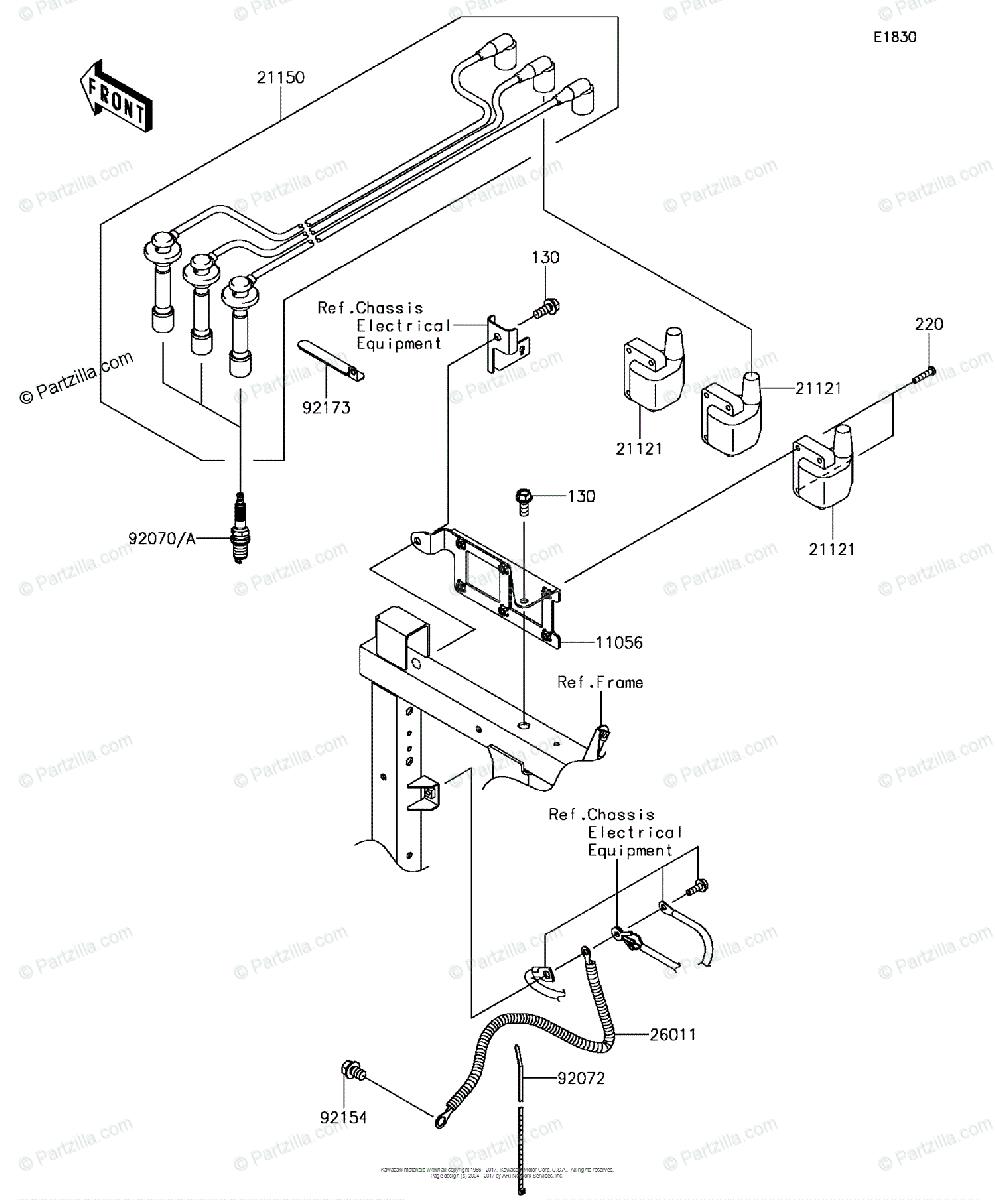 Kawasaki Side by Side 2018 OEM Parts Diagram for Ignition System | Partzilla.com