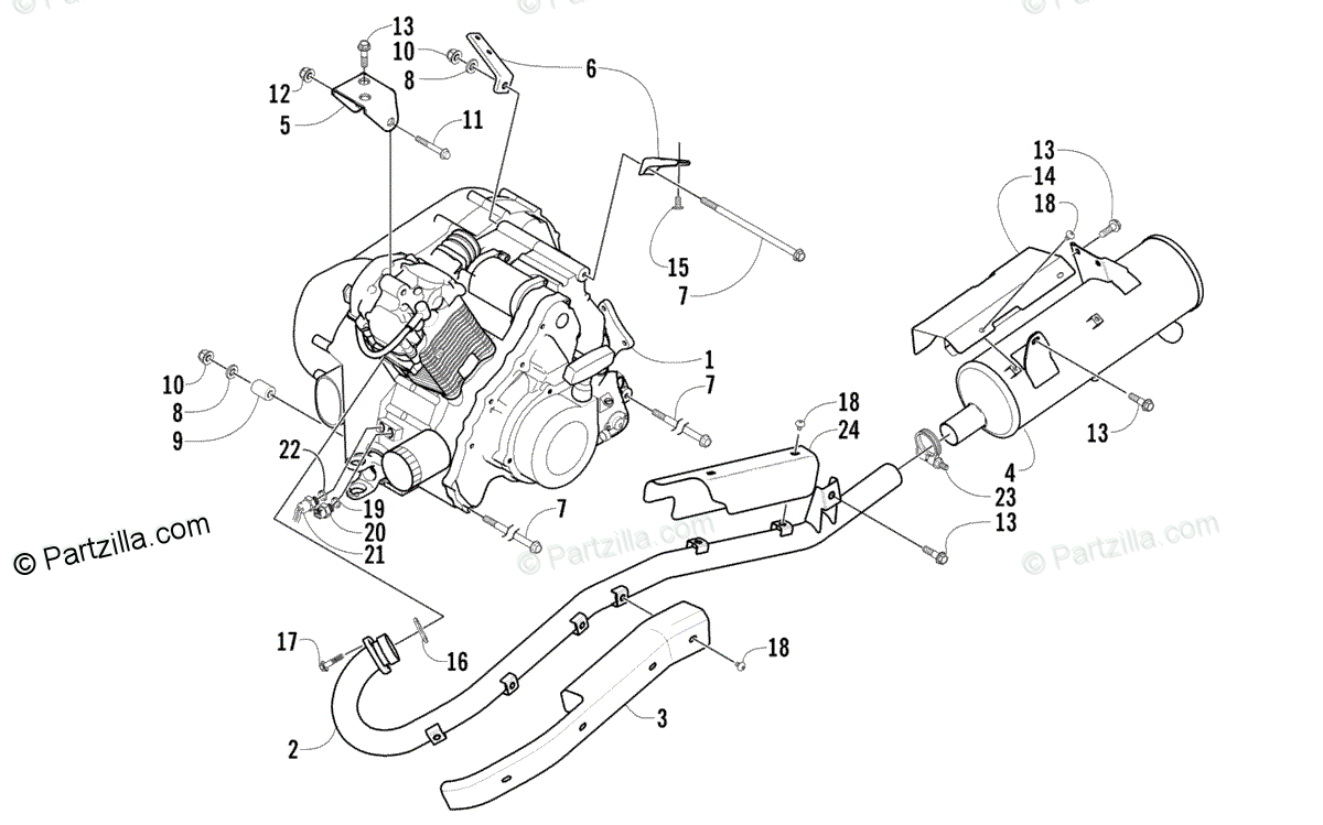 Arctic Cat Atv 2005 Oem Parts Diagram For Engine And