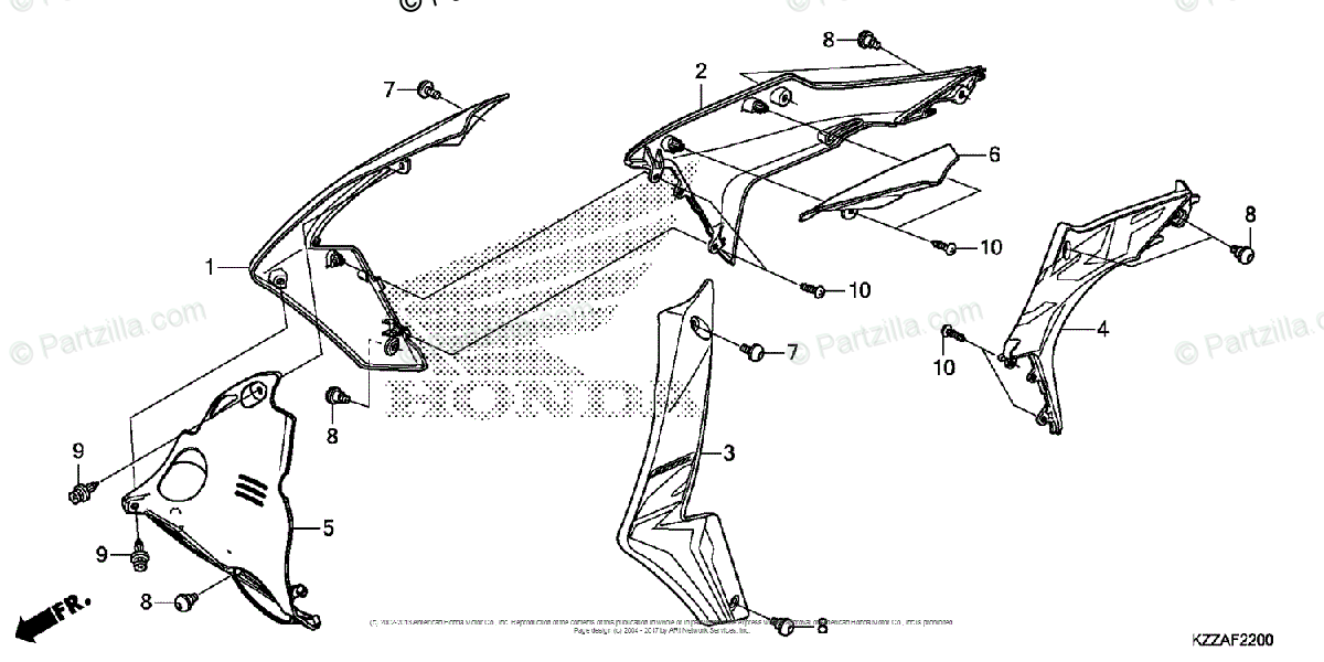 Honda Motorcycle 2017 Oem Parts Diagram For Shroud  1