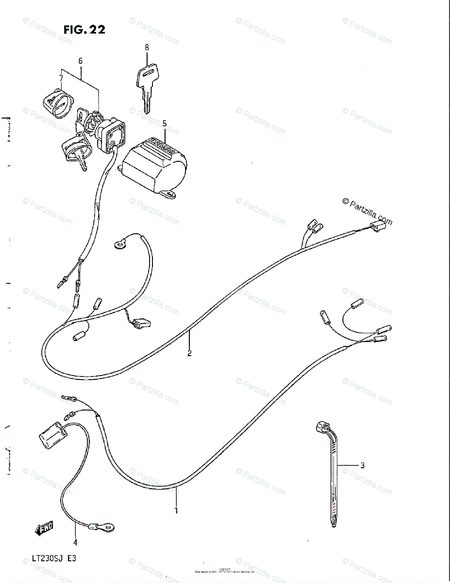 Suzuki Atv 1987 Oem Parts Diagram For Wiring Harness
