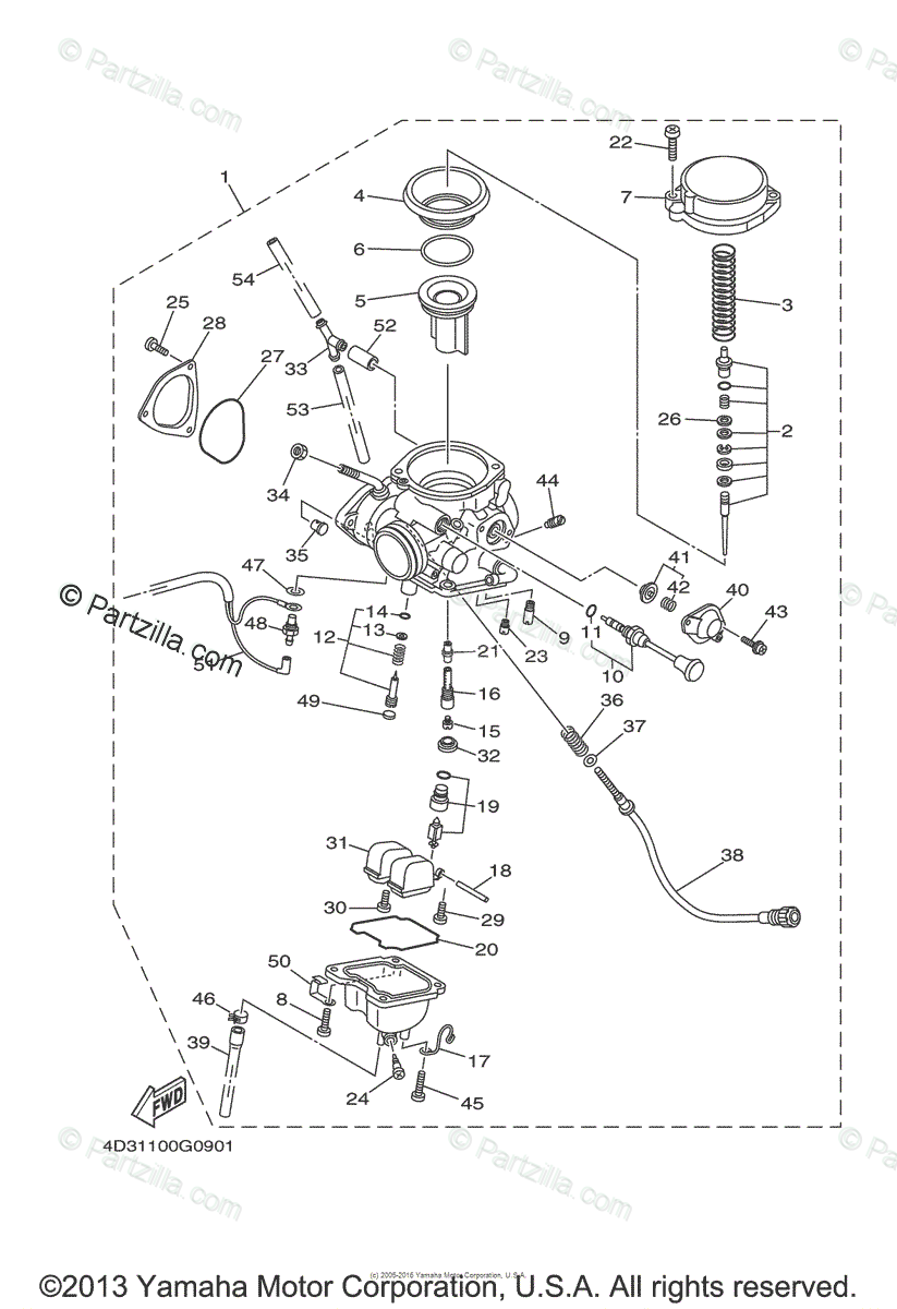 Yamaha Raptor 660 Carburetor Diagram