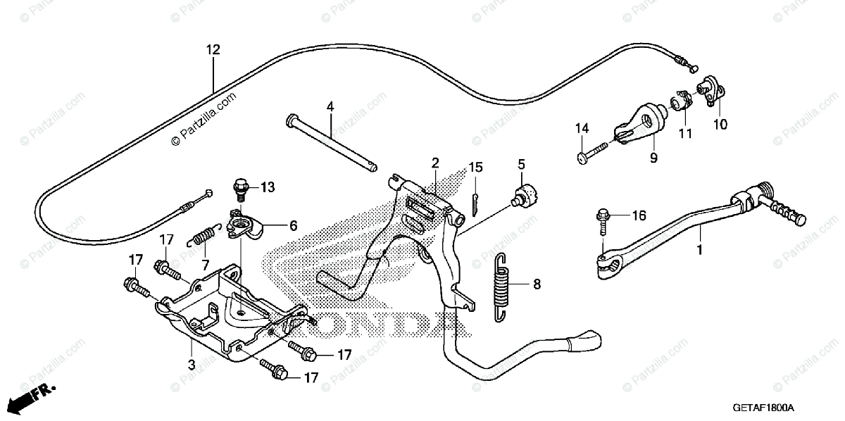 Honda Scooter 2007 OEM Parts Diagram for STAND / KICK ...