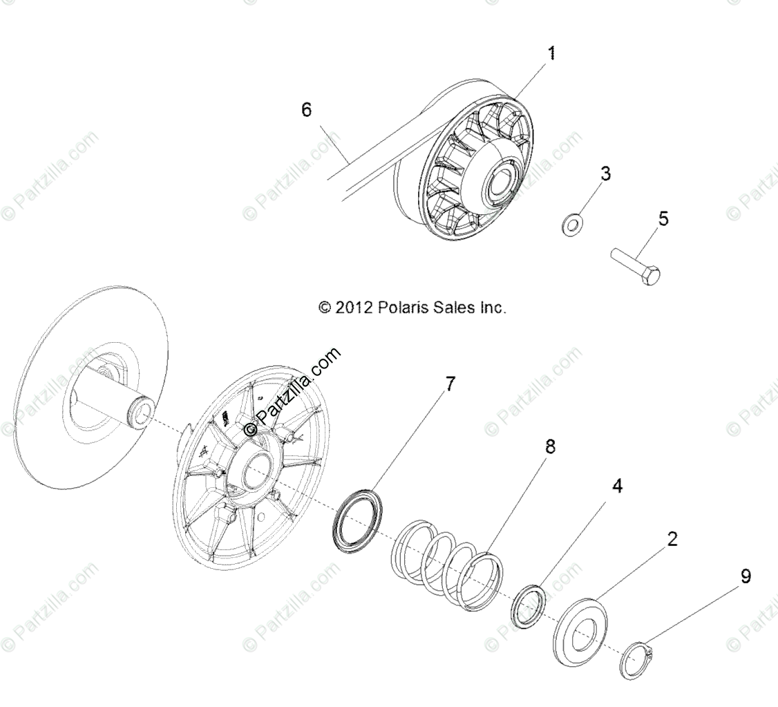 Polaris Side By Side 2012 Oem Parts Diagram For Drive