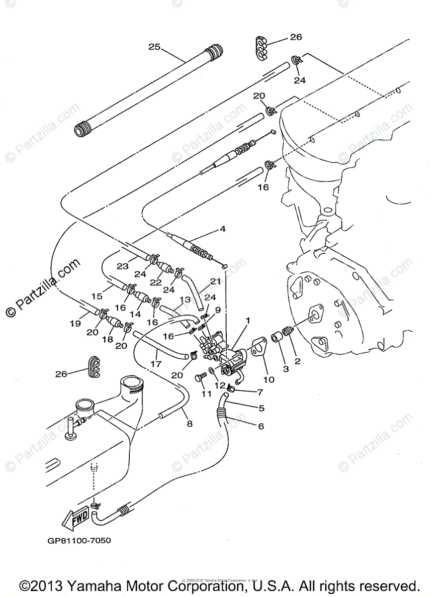 Yamaha Waverunner 1998 Oem Parts Diagram For Oil Pump