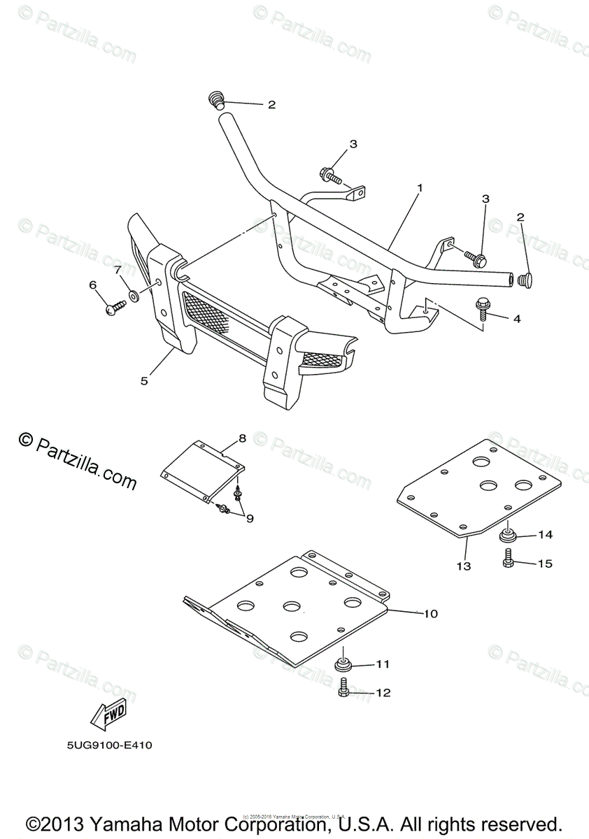Yamaha Side by Side 2006 OEM Parts Diagram for Guard 