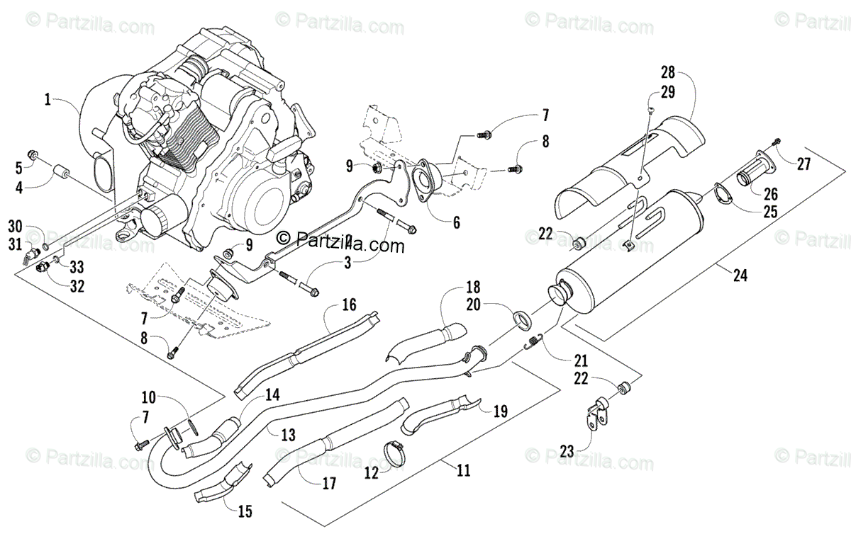 Arctic Cat Atv 2007 Oem Parts Diagram For Engine And