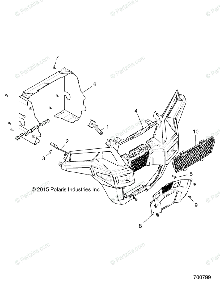 Polaris Side By Side 2017 Oem Parts Diagram For Body