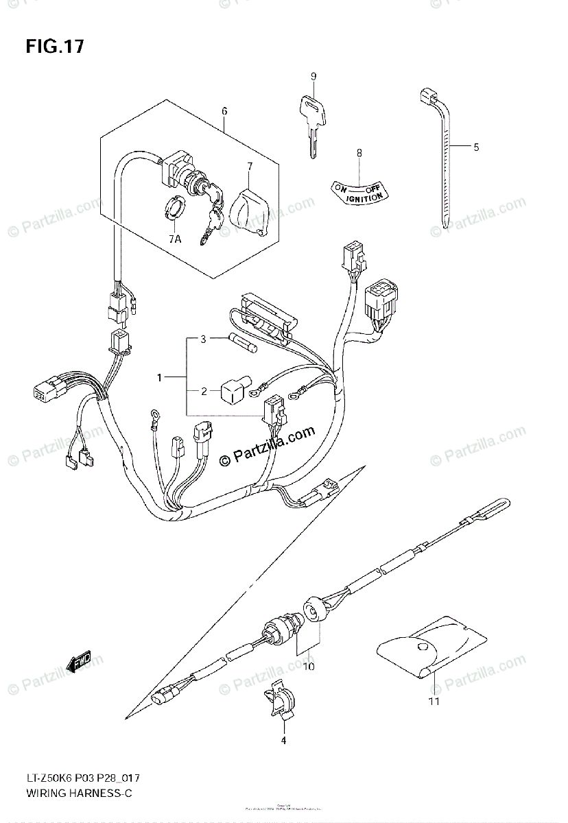 Suzuki Atv 2007 Oem Parts Diagram For Wiring Harness