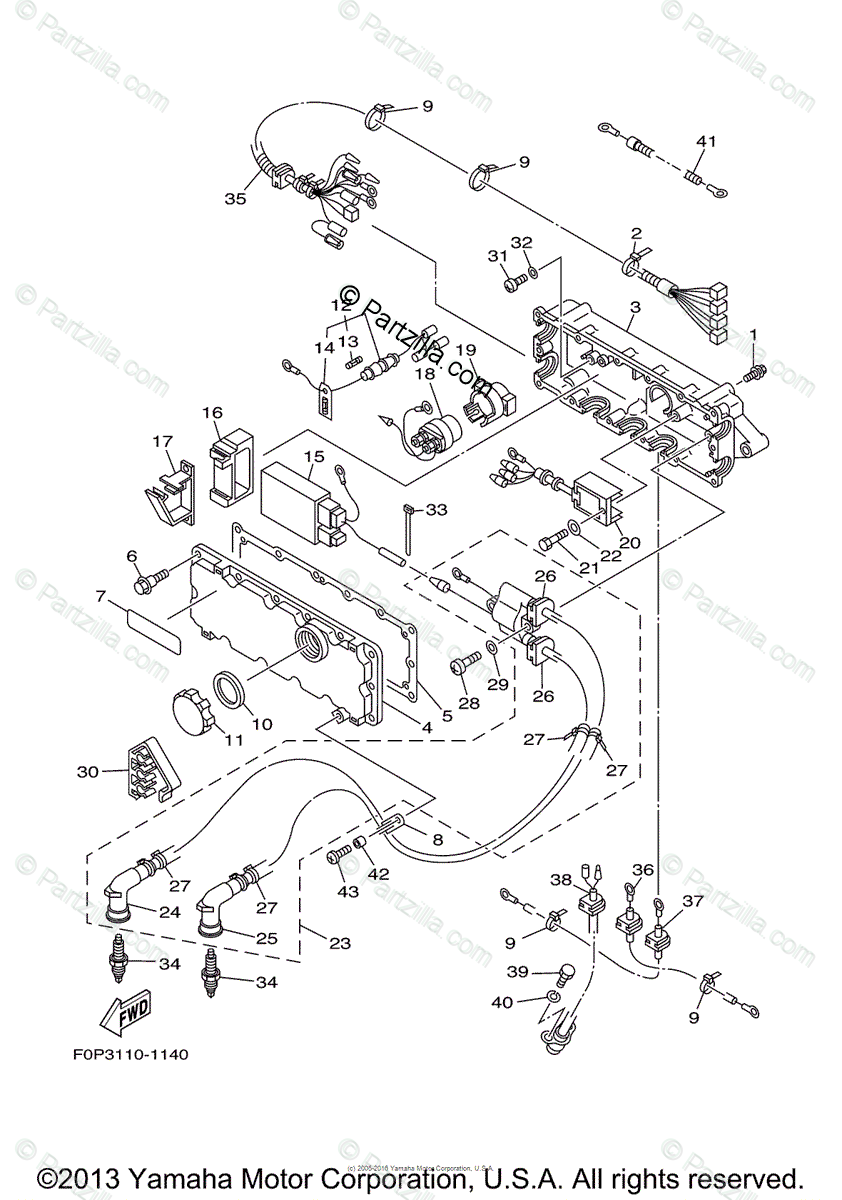 Yamaha Waverunner 2001 Oem Parts Diagram For Electrical