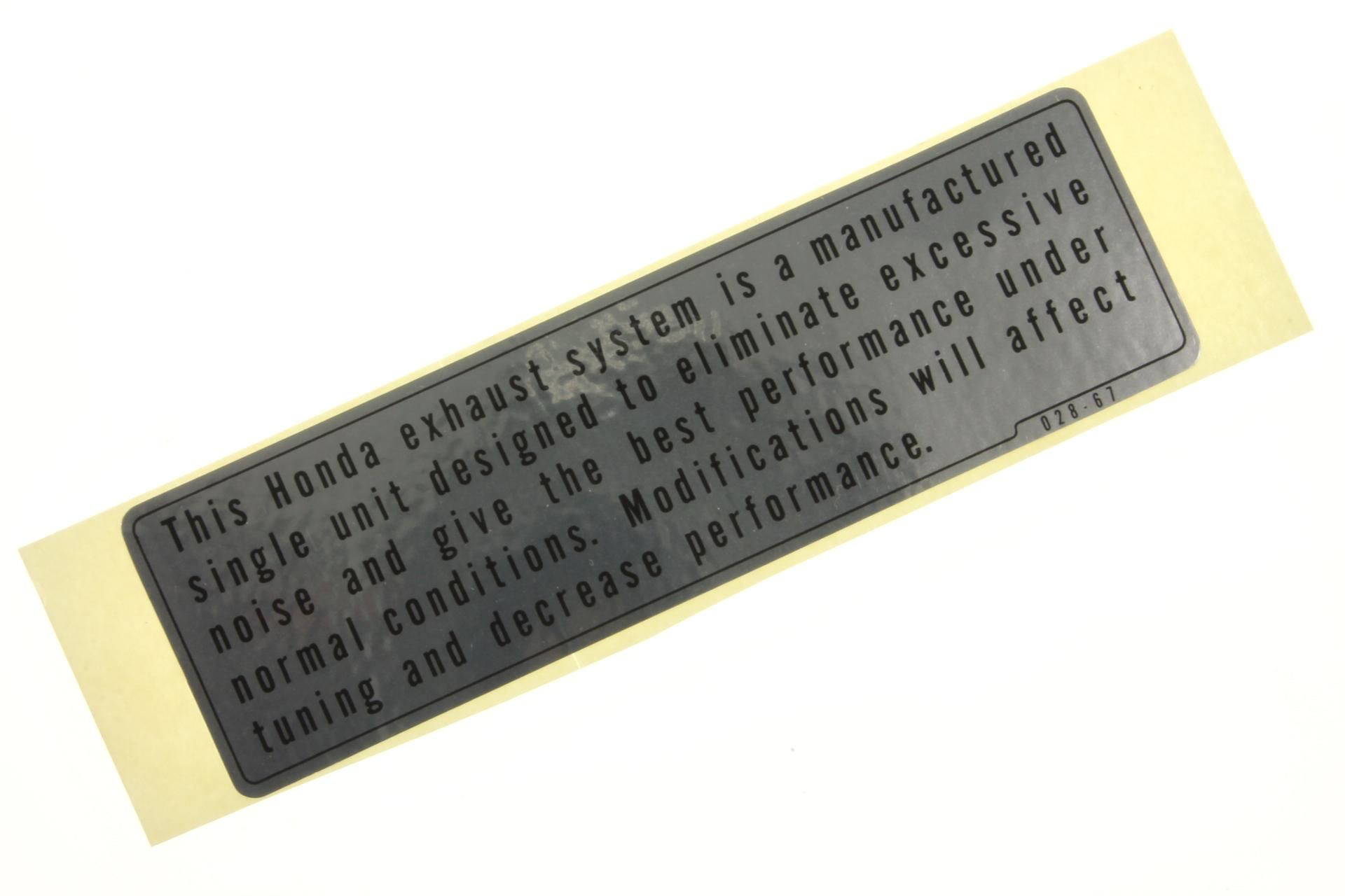 87506-045-000 LABEL C, CAUTION | Use up to Frame SN 5032802
