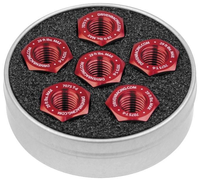 4QQX-DRIVEN-DSN-RD Sprocket Nuts - Red