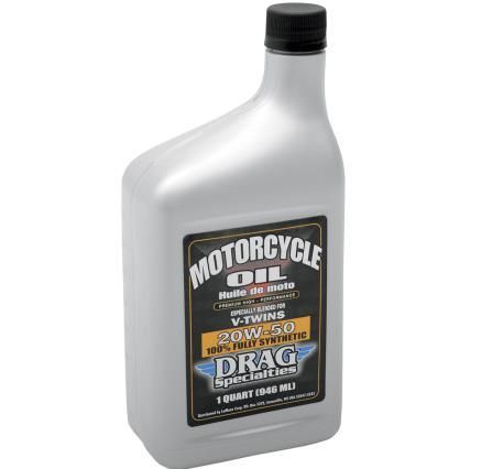 2X0R-DRAG-OIL-36010356 Fully Synthetic 20W-50 Motorcyle Lubricant - 1 Quart Bottle