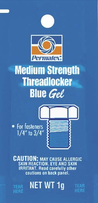 4N34-PERMATEX-9978 Threadlocker Blue Gel - 1gm.