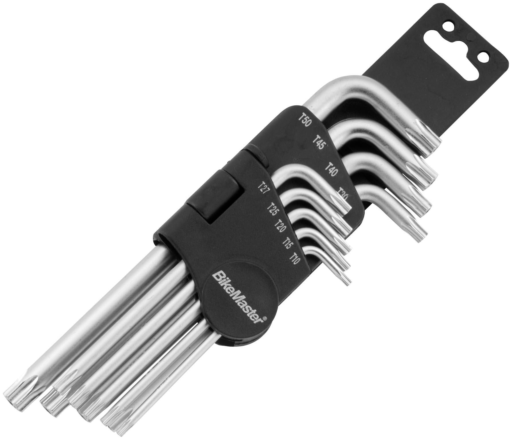 3W5V-BIKEMASTER-17-A-162 9-Piece Security S-Torx Wrench Set and Holder