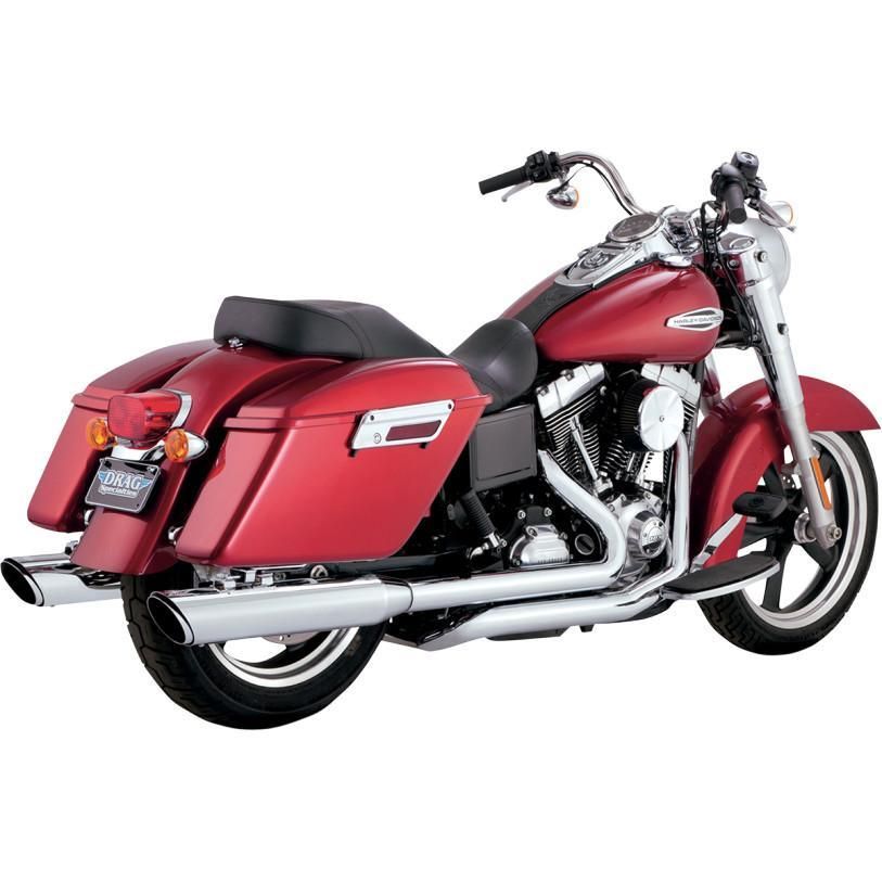 1XRZ-VANCE-HINES-16853 Switchback Dual Exhaust with Slip-Ons - Twin Slash - Chrome