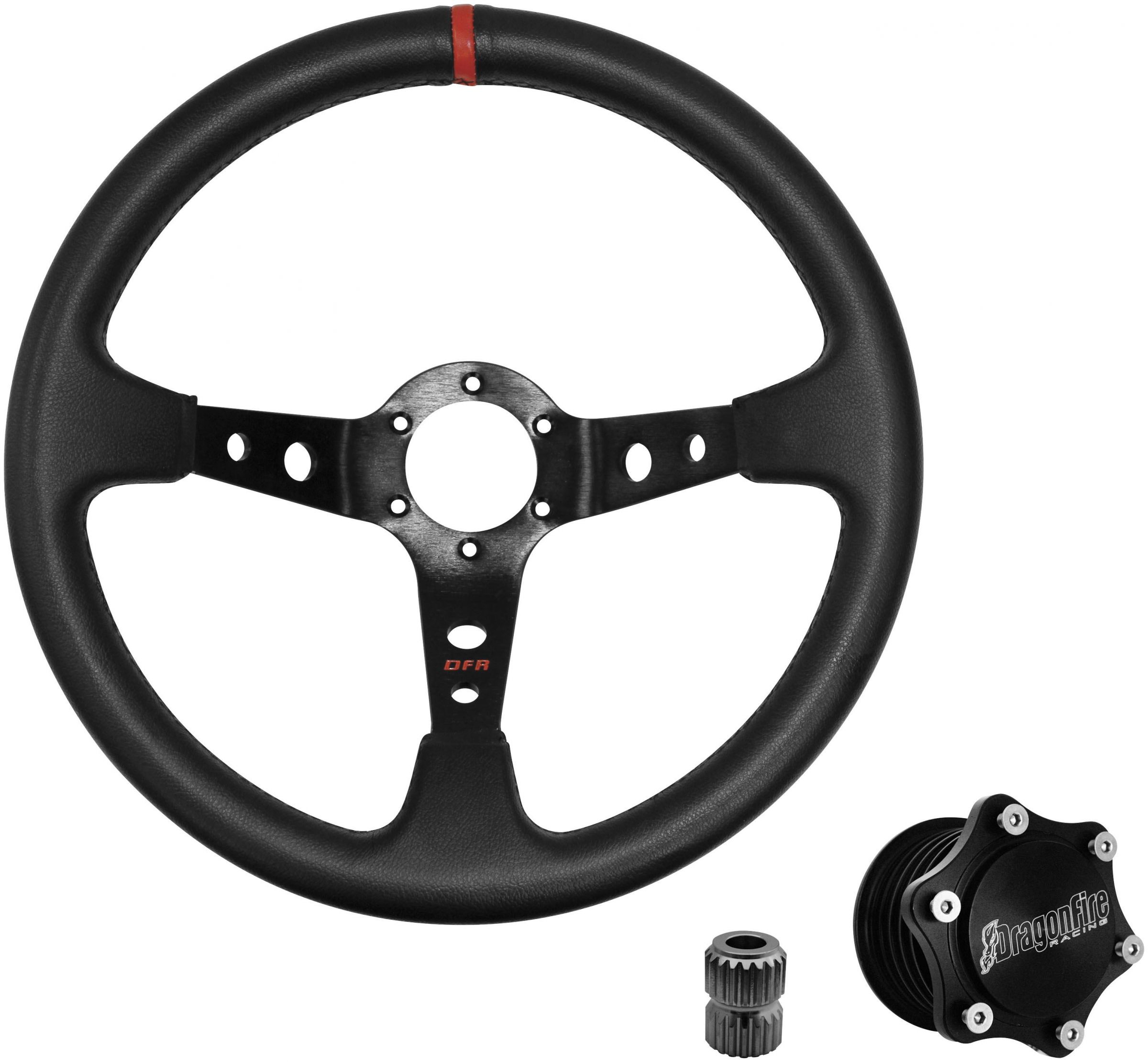 4LX1-DRAGONFIRE-04-0101 Sport V Quick Release Steering Wheel Kit