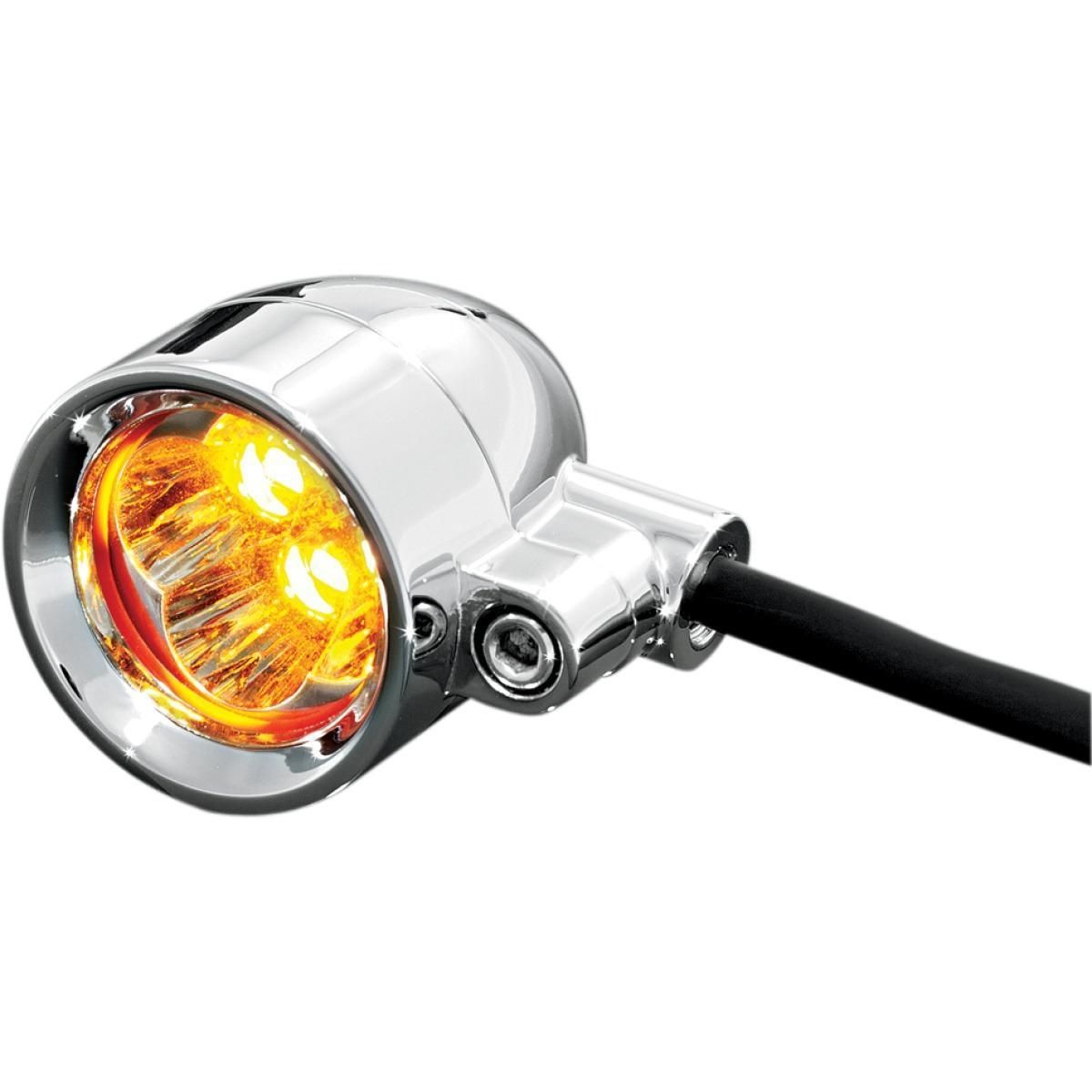 25FD-KURYAKYN-1647 Super-Bright LED Silver Bullets with 3/8in.-16 Hollow Mounting Bolt - Dual Circuit - Red