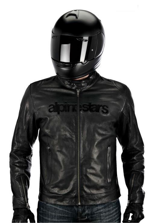 2GJ8-ALPINEST-3108114-10-58 Black Shadow Huntsman Leather Jacket