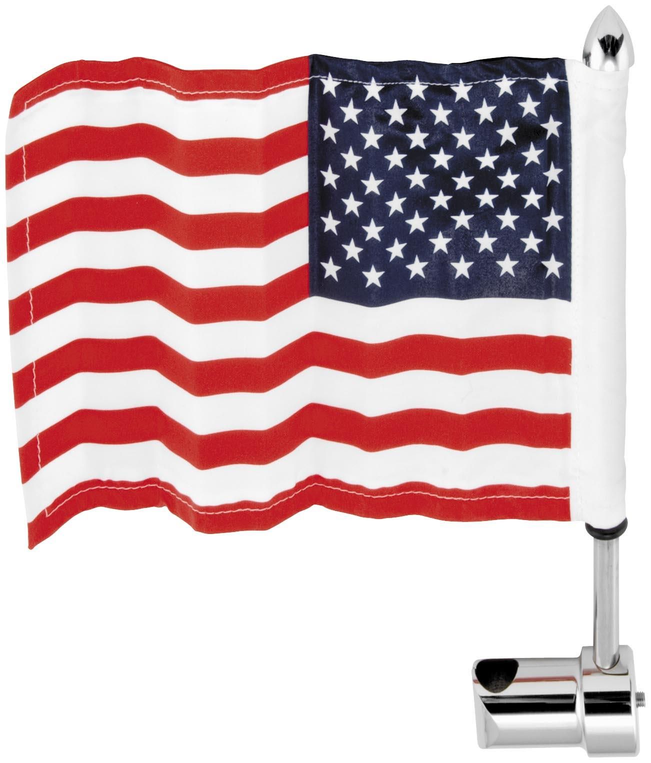 3RM3-PRO-PAD-MSQSB-25 Sissy Bar Metric Mount (.25in.) With 6in. x 9in. USA Flag
