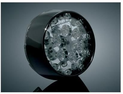 25RU-KURYAKYN-5460 LED Rear Turn Signal Inserts - Dual Function - Gloss Black Bezel/Smoke Lens