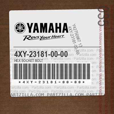 Yamaha 4XY-23181-00-00 - HEX SOCKET BOLT | Partzilla.com