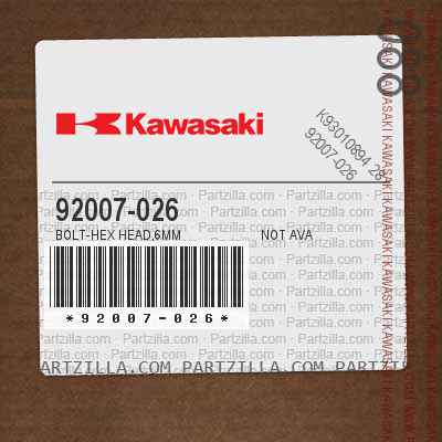 Kawasaki NOS NEW 92007-026 Hex Head Bolt 6mm H1 H2 F6 F7 F9 KE KH KS 1969-79 