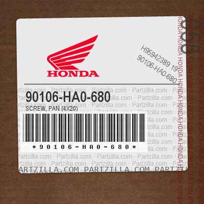 90106-HA0-680 SCREW, PAN (4X20)